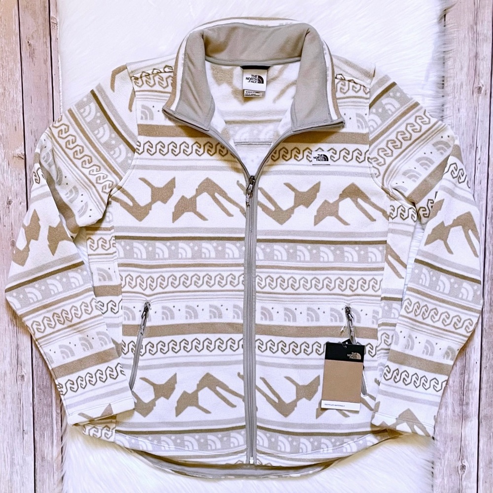 The North Face Women’s Printed Crescent Full Zip Fleece Sweater Jacket